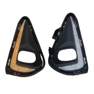 LED Daytime Running Lights for Toyota Axio White DRL Yellow Turn Signal Fog Lamp Auto Headlights Car Accessories 12V