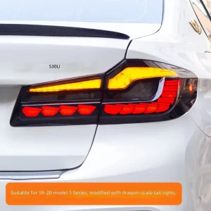 LED Dragon Scale Sequential Tail Light Assembly for BMW 5 Series G30 G38 Upgrade LED Running Brake Turn Signal Lamp