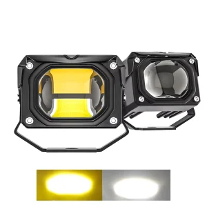 LED Driving Lamp 12V Car Front Fog Lights Auxiliary Spotlight 6000K 3000K Flashing Color for Motorcycles Accessories