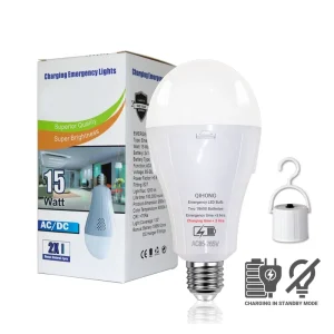 LED Emergency Bulbs Rechargeable Remote Manual Control Smart ACDC Dimmable 15W FCC Certified 3500K 5000K B22 E26 E27 Base 2-Year