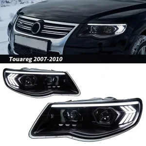LED Front Headlight Assembly for Volkswagen Touareg LED Projector Lens DRL Turn Signal Headlamp