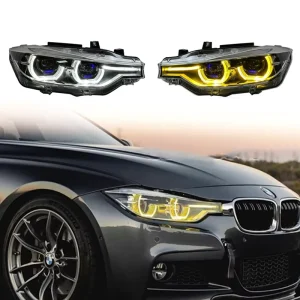 LED Front Headlights with DRL Turn Signal 6000K 6000 Lumens D2H Bulb Shape for Cars 12V Lighting Universal Fitment