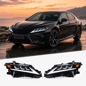 LED Front Lights 6000K 12V for Toyota Camry Weatherproof ABS Kit Easy Plug and Play Installation