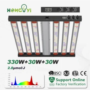 LED Grow Light 330W+30W+30W Spectrum Add UV Far Red Aluminum for Bloom Indoor Plant Growing