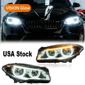 LED Head Lights USA LOCAL STOCK for BMW 5 Series F10 F18 M5 Modified Headlights Assembly