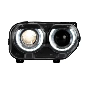 LED Headlight Assemblies with Daytime Running Lights Conversion for Dodge Challenger