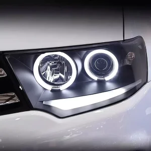 LED Headlight Assembly Mitsubishi Pajero Sport Montero Bi-Xenon Lens DRL Angel Eyes Sequential Turn Signal 10000 lm
