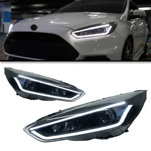 LED Headlight Assembly for Ford Focus LED DRL Dynamic Sequential Turn Signal Projector Xenon Headlamp