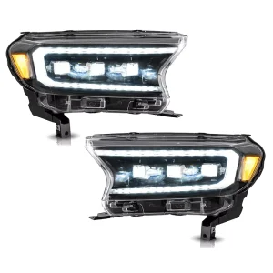 LED Headlight Assembly for Ford Ranger with Sequential Turn Signal Factory Direct