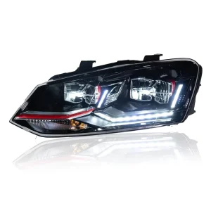 LED Headlight Assembly with DRL Running Lights and Turn Signals 12V for Polo GTI Conversion
