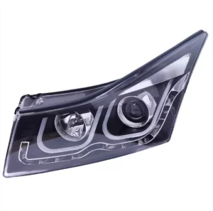 LED Headlight for Cruze Headlight Assembly Modification LED Angel Eyes Double U Daytime Running Light Lens Xenon Lamp