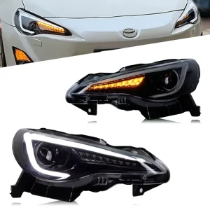 LED Headlights Assembly for Scion FR S Toyota 86 Subaru BRZ W DRL Sequential Turn Signal