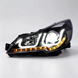 LED Headlights Assembly for Subaru Outback Legacy LED DRL Turn Signal Projector Lens Black Housing Headlamp