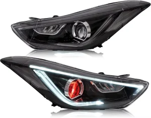 LED Headlights Compatible with Elantra & Elantra Coupe Demon Eyes Need D2H/D2S Bulbs