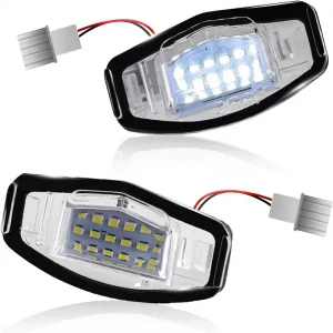 LED License Plate Light DC12V 18LED Clear Lens Assembly for Sedan Pilot Odyssey TL TSX MDX ILX RDX Truck