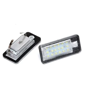 LED License Plate Light License Tag Lights Xenon White Car License Number Plate Lamps for Audi A3 S3 A4 S4 A5 A6 S6 A8 S8 Q7 RS4
