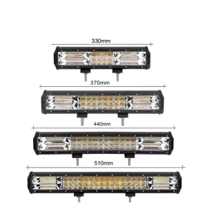 LED Light Bar 12″ 23″ 180W 324W Triple Row Flood Spot Combo Beam IP68 Waterproof Diecast Aluminum Universal Fit
