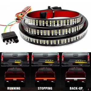 LED Light Bar Truck Trailer IP67 Brake Reverse Light Pickup Strip Turn Signal Truck LED Tail Lights 3 Rows