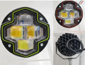 LED Light Car Motorcycle Off road Vehicle Auxiliary Driving Fog Light Working Light with High Low Beams Flash