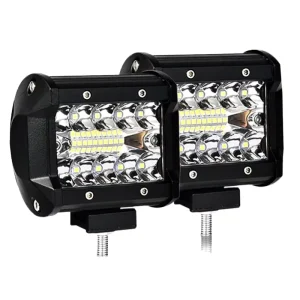 LED Light Pods 4Inch 60W Flood Spot Combo Triple Row Off Road LED Work Lights Pods for Pickup ATV UTV SUV Truck Boat 4×4