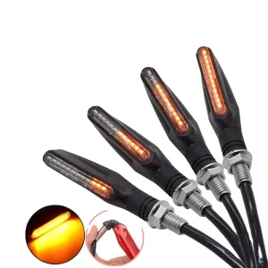 LED Light Turn Signal Lamp Sequential Flowing Indicator Amber Lights for Motorcycle