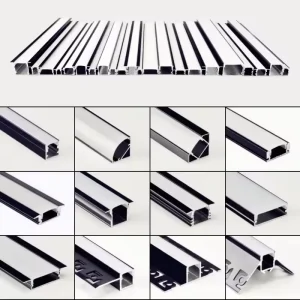LED Linear Light U-Shaped Aluminum Alloy Groove Strip with Concealed & Open Installation Slots Model CJ201 12V Dimmable
