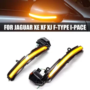 LED Mirror Dynamic Turn Signal Lights for Jaguar XE XF XJ F TYPE XK XKR I PACE X250 Sequential Indicator Blinker Lamps