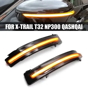 LED Mirror Dynamic Turn Signal Lights for Nissan X Trail Qashqai Terra Murano Navara NP300 Sequential Rearview Indicator Lamps