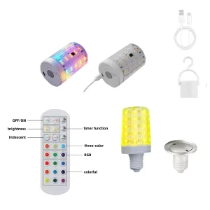 LED Night Light Bulb with Remote Control RGB Colorful Decorative Light for Bedroom Party Wedding Christmas Camping