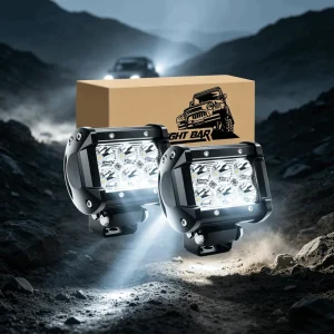 LED Off Road Spotlights Pair Auxiliary Driving Lamps for 4×4 Pickup Truck SUV ATV UTV Night Work Lighting