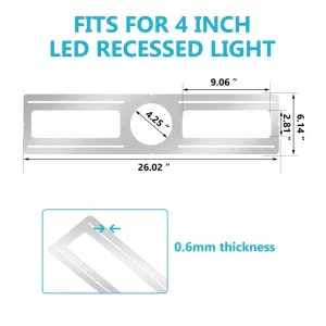 LED Panel Light Bracket Durable Adjustable Mounting Accessories for Home Office