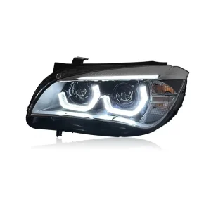 LED Projector Headlight Assembly for BMW X1 E84 2009-2015 Scoop Angel Eye DRL Headlamp