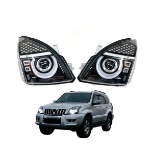 LED Projector Headlights Assembly for Toyota Prado 120 LC120 FJ120 Defender Style DRL Sequential Turn Signal