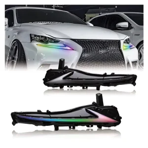 LED RGB Daytime Running Light for Lexus IS250 200T 300 DRL Kit With Remote App Control