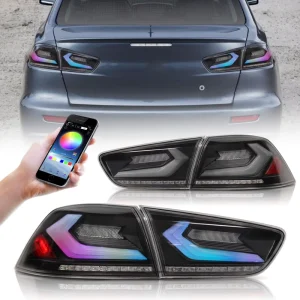 LED RGB Modified Tail Light Assembly Compatible for Mitsubishi Lancer EX Models Vehicle Appearance Upgrade