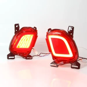 LED Rear Fog Light Tail Bumper Lamp Reflector Kit for Toyota Highlander Kluger