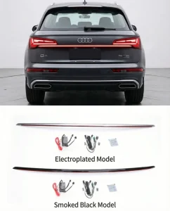 LED Rear Lights Dynamic Sequential Through Type Smoked PlugPlay Tailgate Brake Bar Auto Parts for Audi Q5 PA 20 23