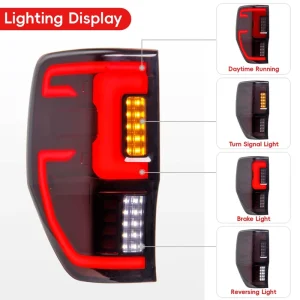 LED Rear Taillight Assembly with Cool Startup Effect Red Lens for Ranger T6 T7 T8