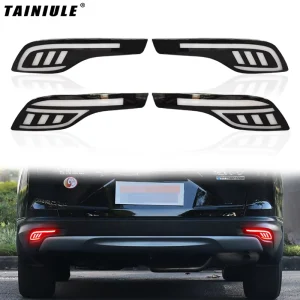 LED Reflector Lamp Rear Bumper Light with Sequential Turn Signal Taillight Stop Brake Lamp for Honda CRV
