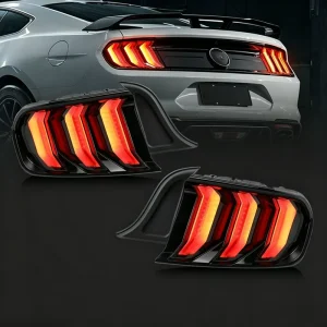 LED Sequential Tail Lights Assembly For Ford Mustang Dynamic Turn Signal Modified Rear Taillights Plug & Play