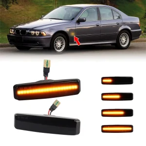 LED Sequential Turn Signal Lights for BMW E39 M5 525i 528i 530i 63142496299 Blinker Dynamic Side Marker Indicator Lamps