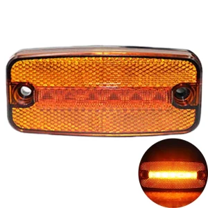 LED Side Marker Lamp with Reflector ECE 12V 24V Rear Position Light White Yellow Red for Trailer Truck Van