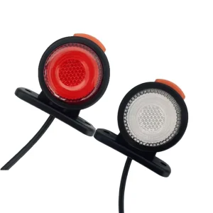 LED Side Marker Lights 3 Sides Lighting Rear Position Clearance Signal Lamp Red White Amber 12/24V for Truck Trailer Lorry