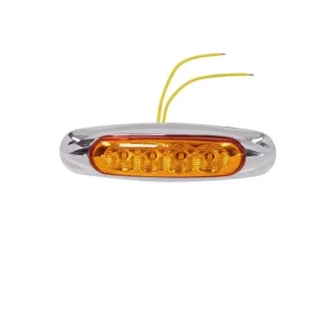 LED Side Marker Lights Car Truck Trailer RV Caravan Marker Amber Red Clearance Light Chrome Signal Lamp