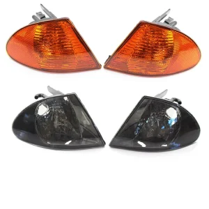 LED Side Marker Lights Lens Mirror Flowing Turn Signal Light Cover for 3 Series E46 320i