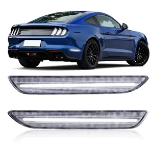 LED Side Marker Lights Rear White Bumper Waterproof 12V Clear Lens 2PCS for Mustang GT