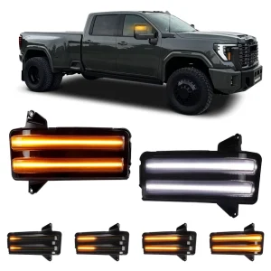 LED Side Mirror Sequential Turn Signal Lamps for Chevy Silverado GMC Sierra 2500 3500 Switchback Dynamic Blinker Indicator Light