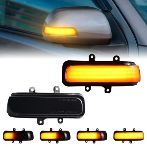 LED Side Mirror Turn Signal Lights for RAV4 Tacoma 4Runner Sienna Amber Dynamic Sequential Lamps