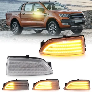 LED Side Sequential Turn Signal Lights for Ford Ranger Lariat T6 Raptor Mazda BT50 Everest Dynamic Indicator Winker Lamps
