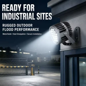 LED Spotlight Long-Distance Projection AC85-265V IP66 Narrow Beam Landscape 3500K Warm White High Bright CRI>90 Flood